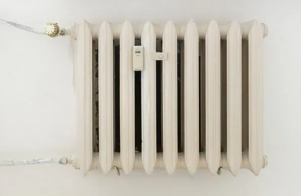 Domestic column radiator evaluated during an existing dwelling energy assessment in Yorkshire